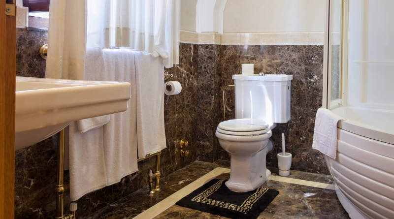 Bathroom with Toilet Using a Septic System